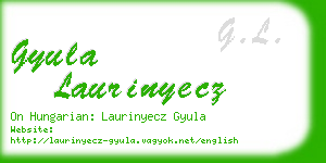 gyula laurinyecz business card